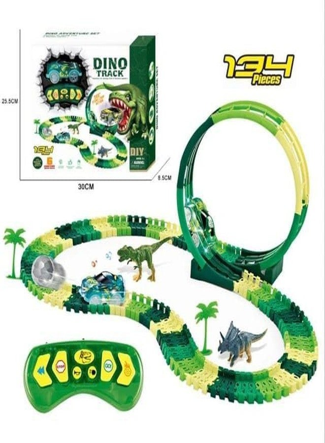 SKYBUCKET Dinosaur Toys trainets for Kids360° Stunt Loop Action Monster Truck Toys, caracing trackets with Remote Control, Dino Gift for 4 6 Year Olds Boys - Image 3